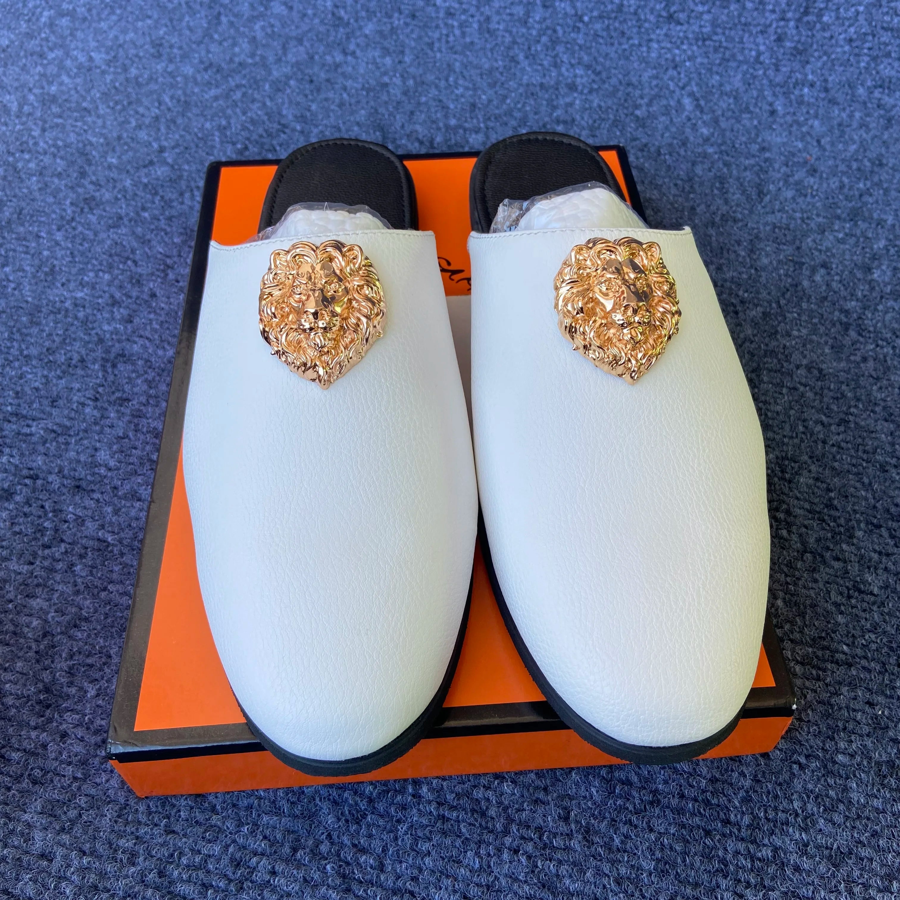 half slippers shoes for man mules luxury loafers designer shoes casual business mules homme masculinos