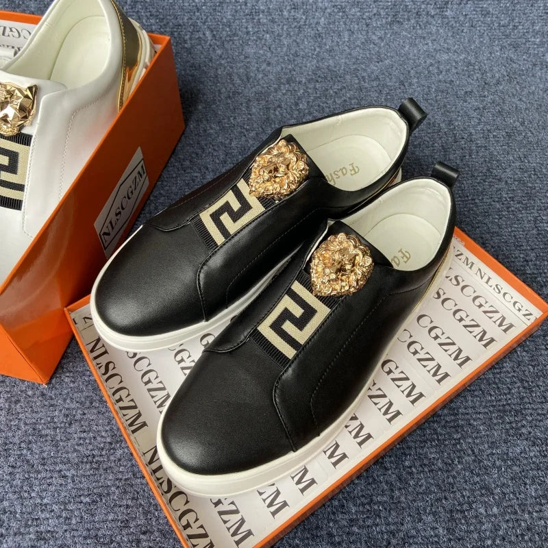 original shoes brand premium shoes for man high quality leather casual shoes for man designer white loafers sneakers skateboard