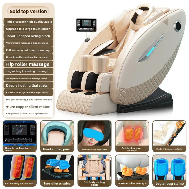 Smart Zero Gravity Space Capsule Massage Chair, Full Body Electric Automatic | Multi-Function Home Recliner