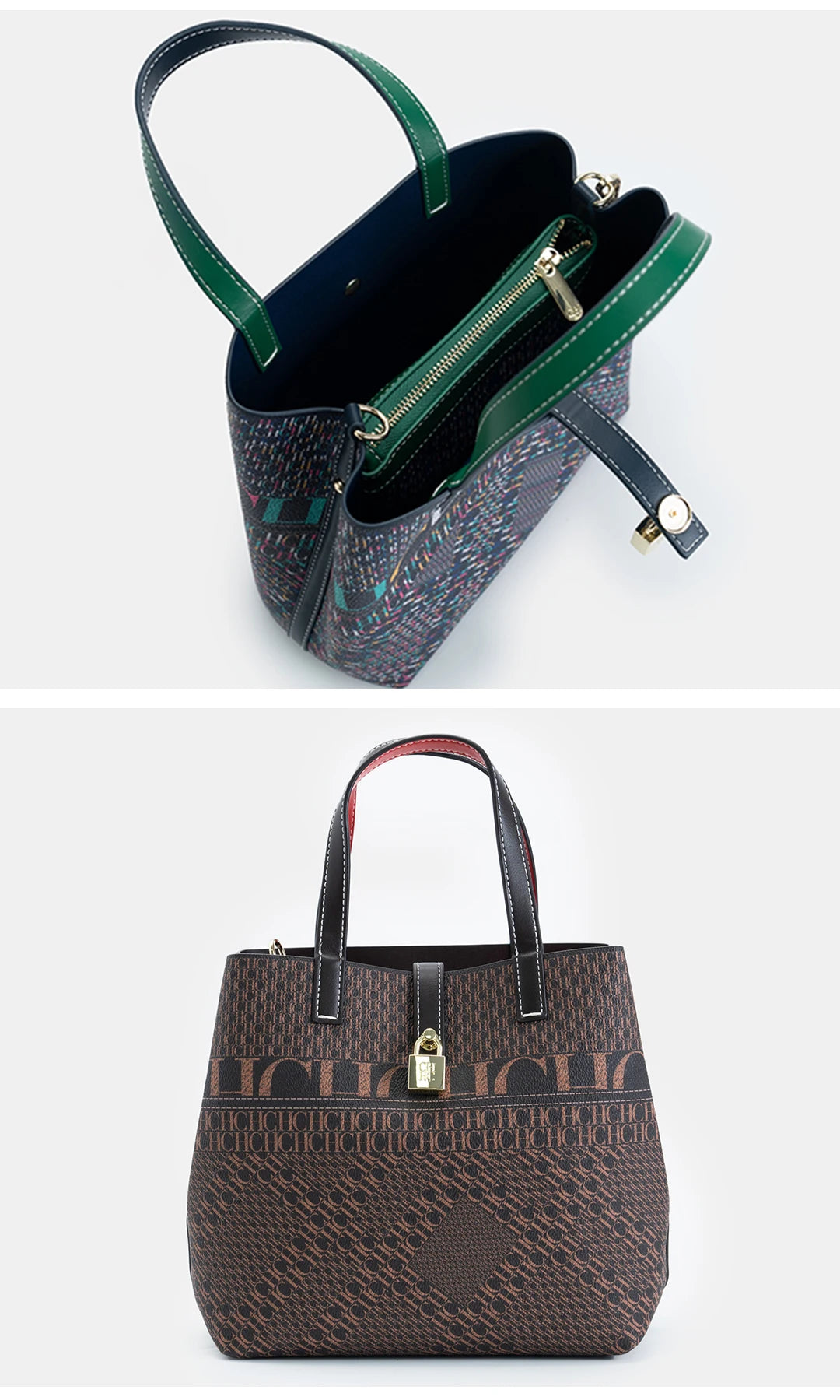 CH Luxury Brand Tote Bag Fashion Italian Creative Letter Print with Lock Design 2025 New Beautiful Trend Tote Bag