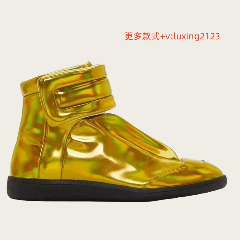 Men's High Top oes Genuine Leather Sport Casual White Dequn Sneakers mid Top Board oes Large Size Autumn Winter Faion