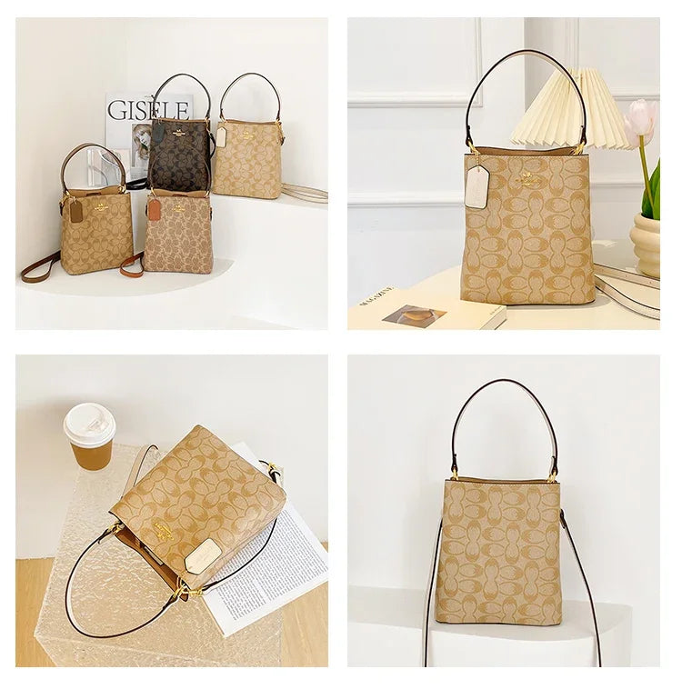 Elegant Women's Leather Shoulder Fashion Classic Tote Bag Luxury Designer Crossbody Handbag For Work And Casual