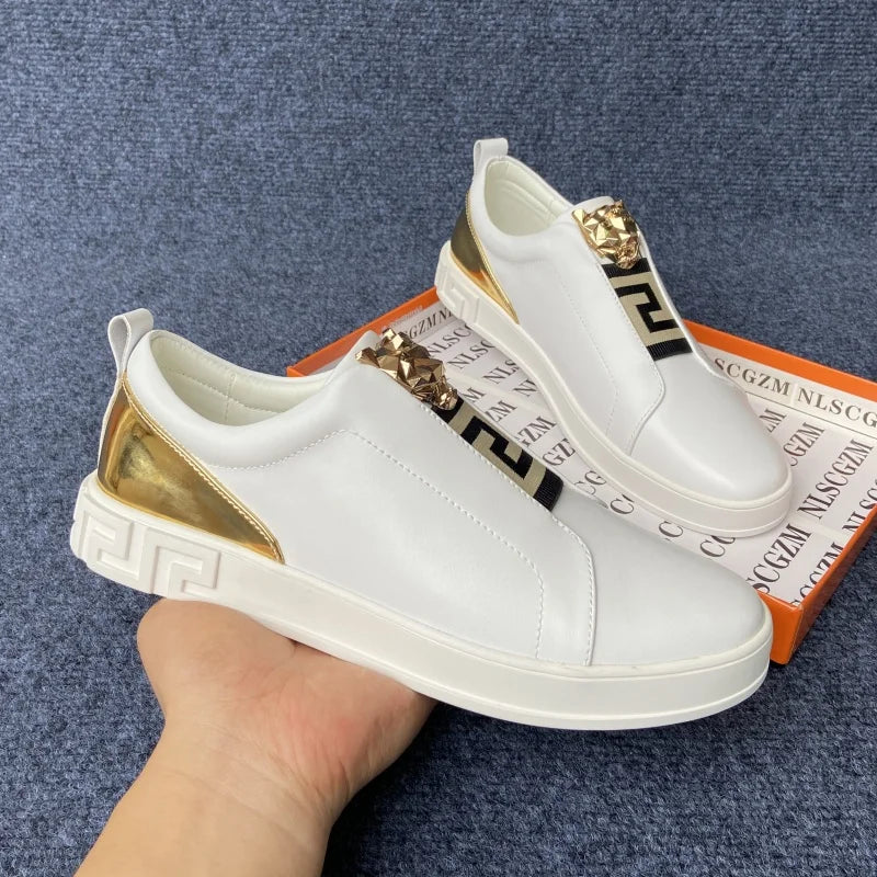 original shoes brand premium shoes for man high quality leather casual shoes for man designer white loafers sneakers skateboard