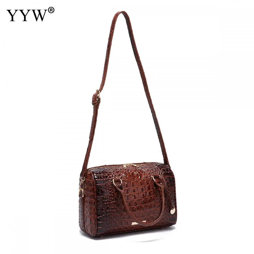Top-Handle Crocodile Purses For Women Crossbody Leather Bags Trendy Large Capacity Tote with Shoulder Strap Lady Commuting Bags