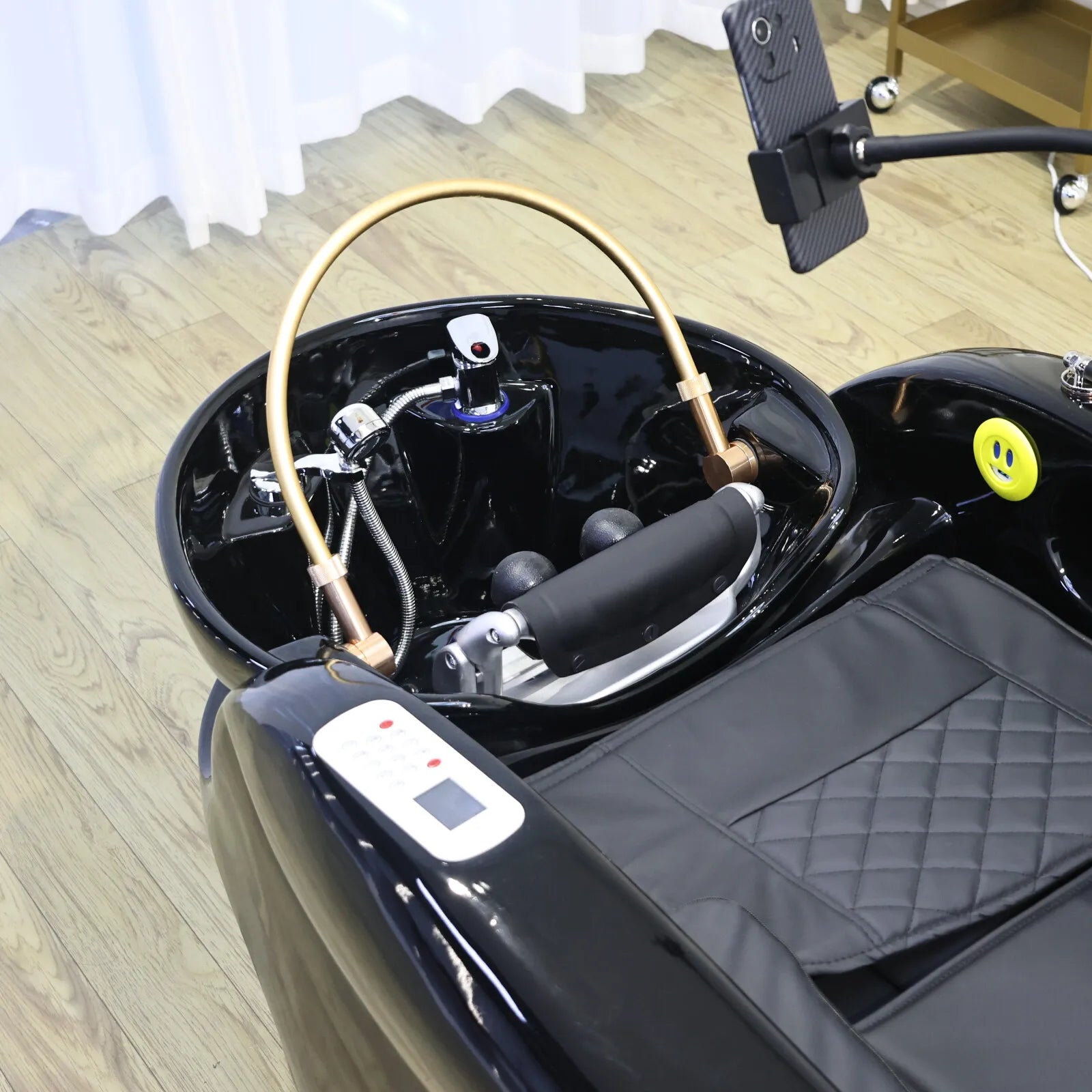 Luxury Automatic Massage Shampoo Bed with Ergonomic Design, LED Lighting Strip, Ideal for Hair Washing and Relaxation in Salon