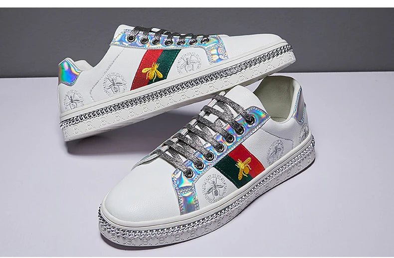 Fashion Casual Leather Shoes Men Women Luxury Brand Breathable Non Slip Outdoor Fitness Shoes Durable Comfort Top Quality Sports