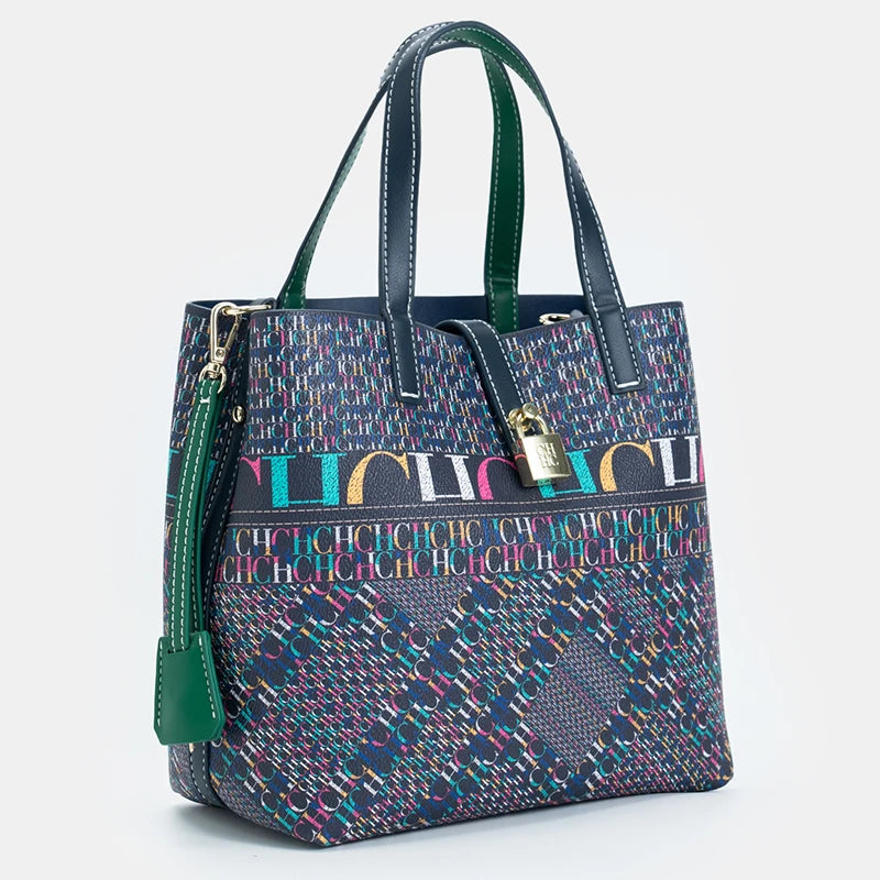 CH Luxury Brand Tote Bag Fashion Italian Creative Letter Print with Lock Design 2025 New Beautiful Trend Tote Bag