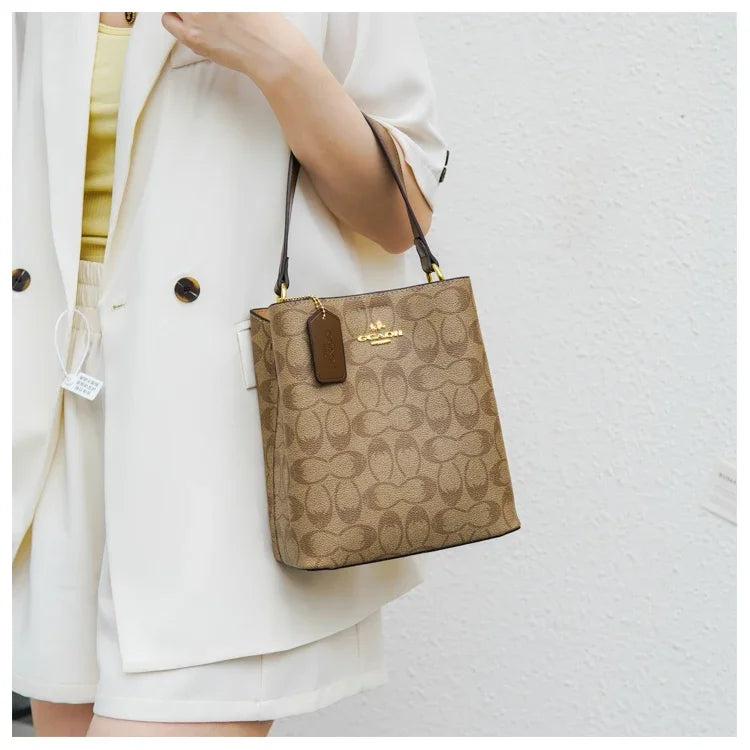 Elegant Women's Leather Shoulder Fashion Classic Tote Bag Luxury Designer Crossbody Handbag For Work And Casual