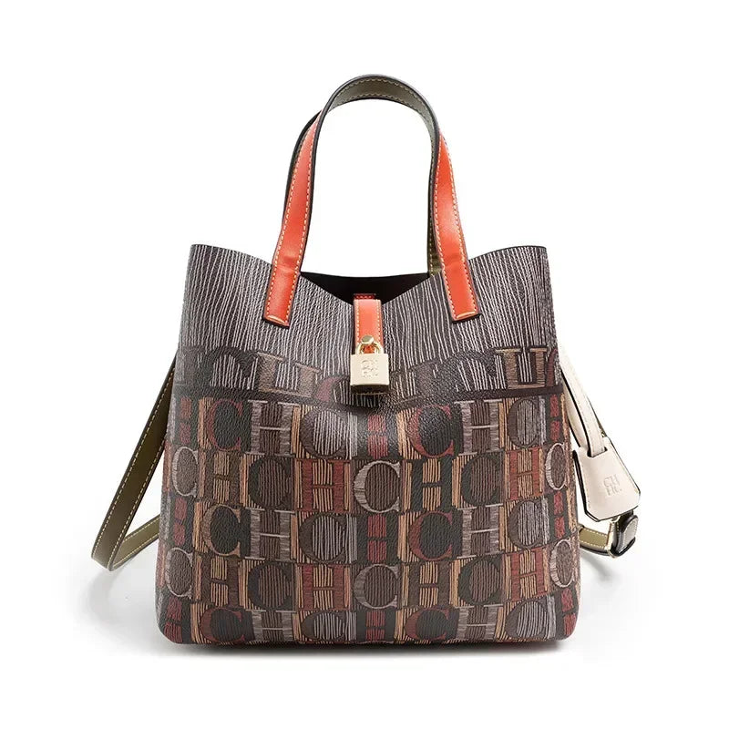 Fashion Design Exquisite Floral Printing Ladies Shoulder Bag Classic Printing Tote Bag Large Capacity Fashion Shopping Bag