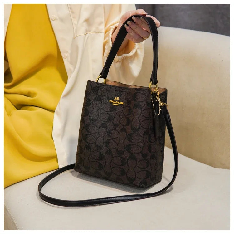 Elegant Women's Leather Shoulder Fashion Classic Tote Bag Luxury Designer Crossbody Handbag For Work And Casual