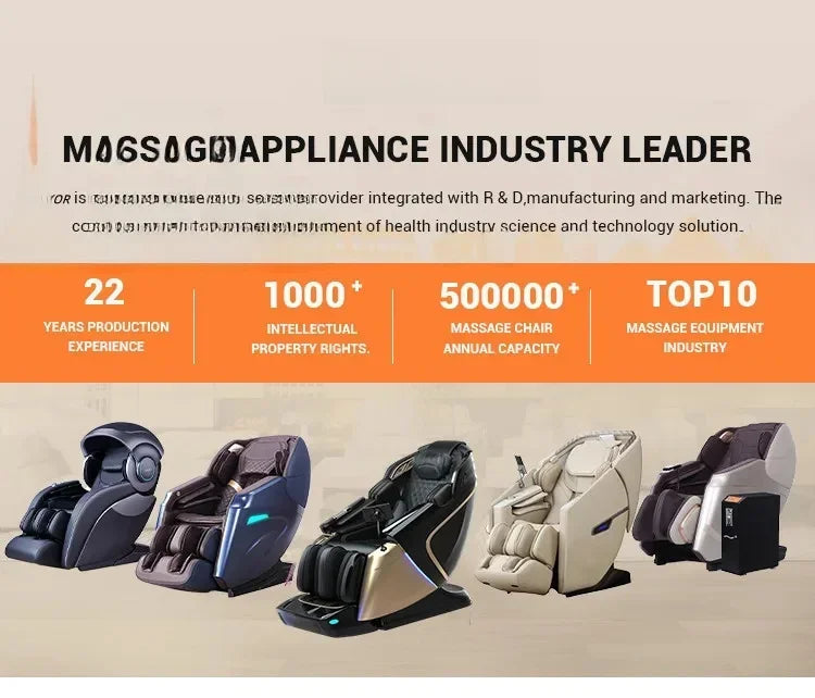 4D Daul Core Massage Chair Full Body with Health Detection Zero Gravity SL Track Deep Stretch Heated Smart Massage Chairs