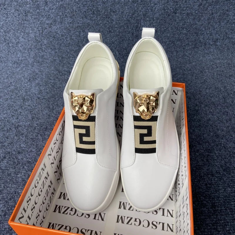 original shoes brand premium shoes for man high quality leather casual shoes for man designer white loafers sneakers skateboard
