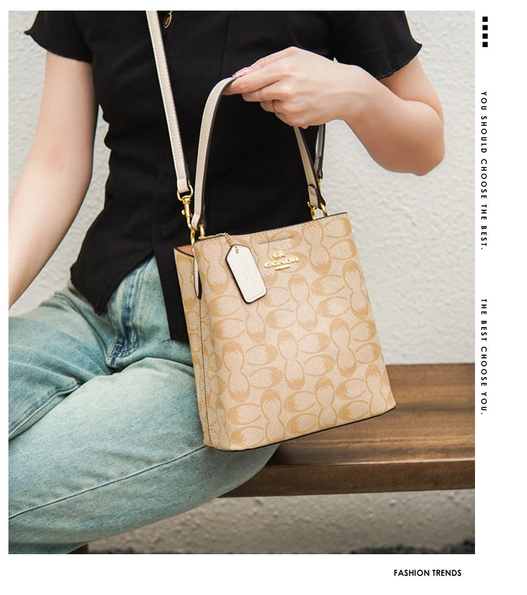 Elegant Women's Leather Shoulder Fashion Classic Tote Bag Luxury Designer Crossbody Handbag For Work And Casual