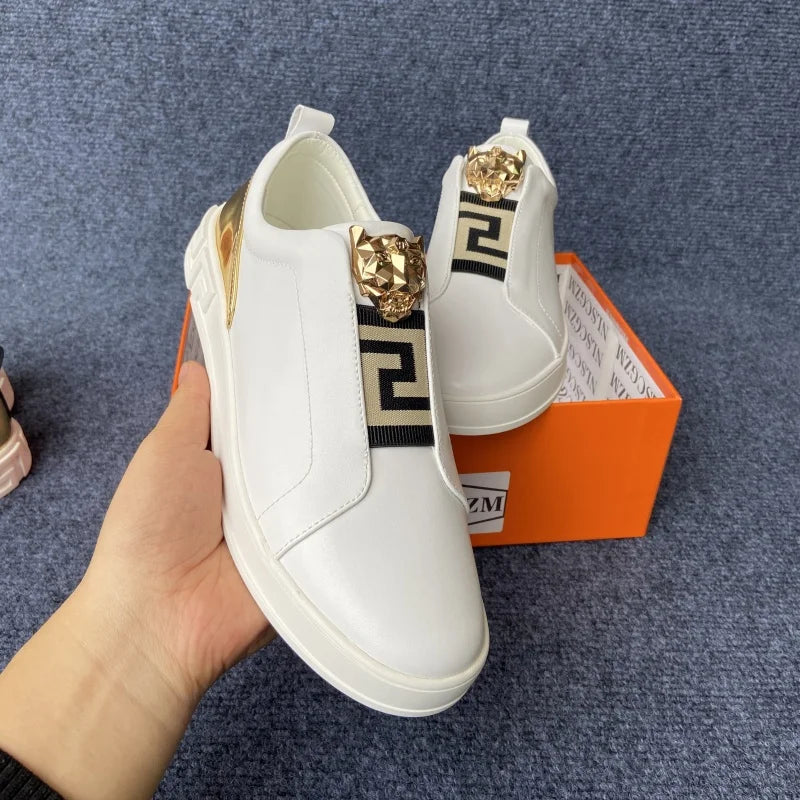 original shoes brand premium shoes for man high quality leather casual shoes for man designer white loafers sneakers skateboard