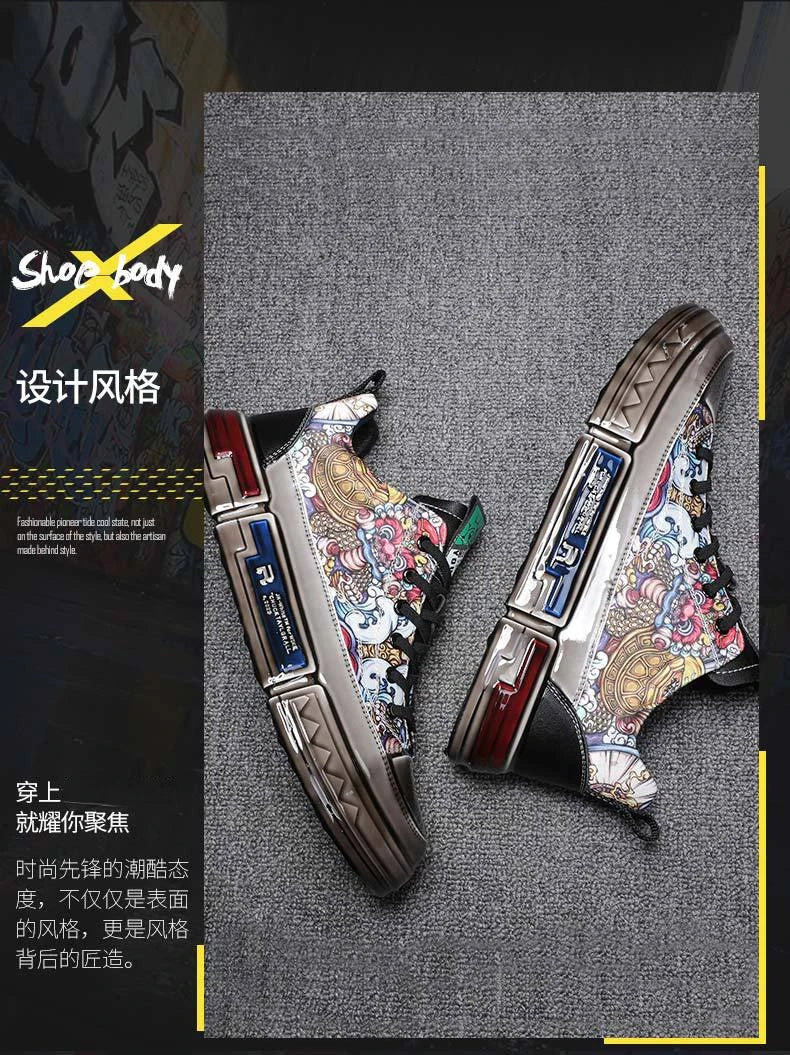 2025 Spring and Autumn New Low-top Korean Casual Shoes Trend All-match Breathable Men's Shoes Chinese Trendy Men's Shoes