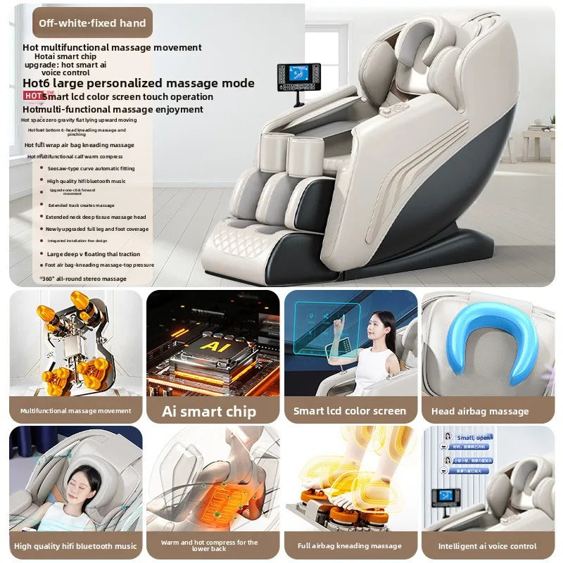 Smart Zero Gravity Space Capsule Massage Chair, Full Body Electric Automatic | Multi-Function Home Recliner