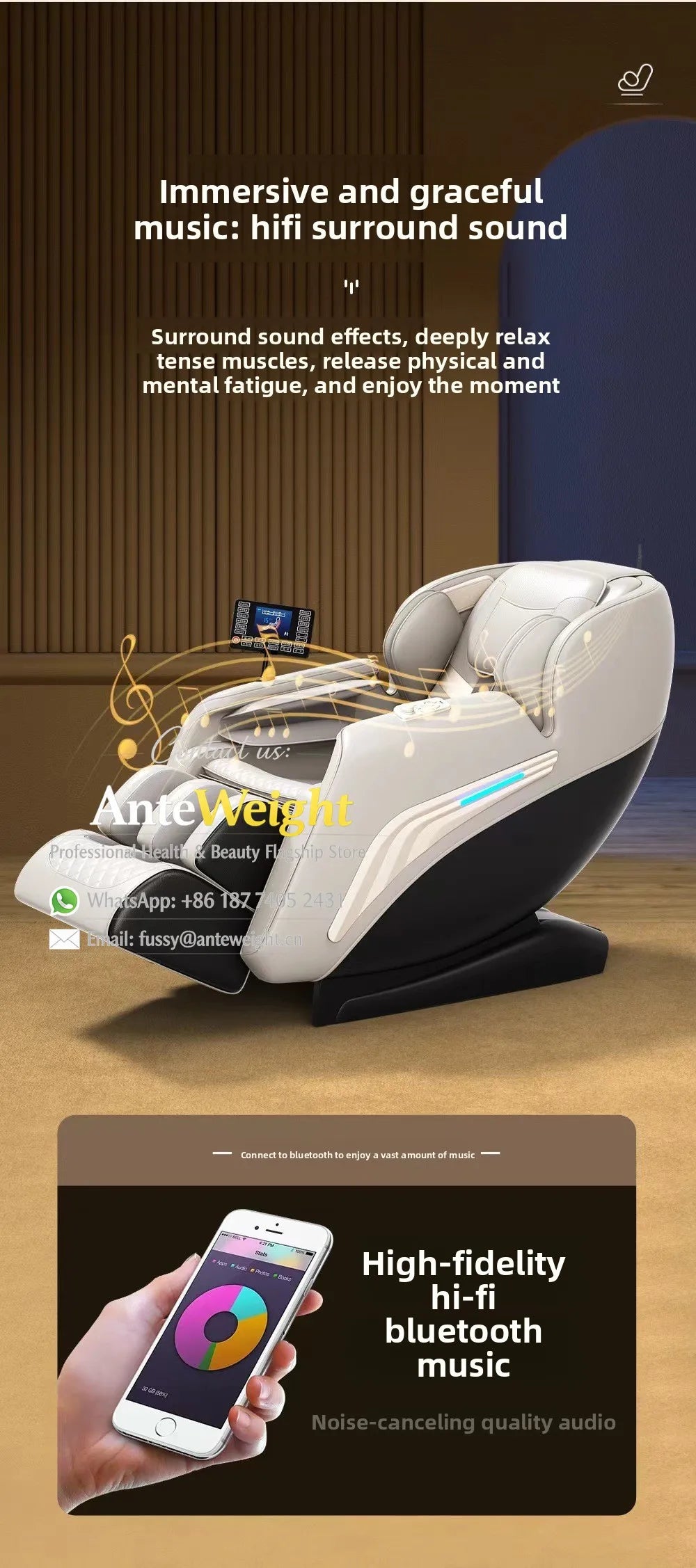 Smart Zero Gravity Space Capsule Massage Chair, Full Body Electric Automatic | Multi-Function Home Recliner