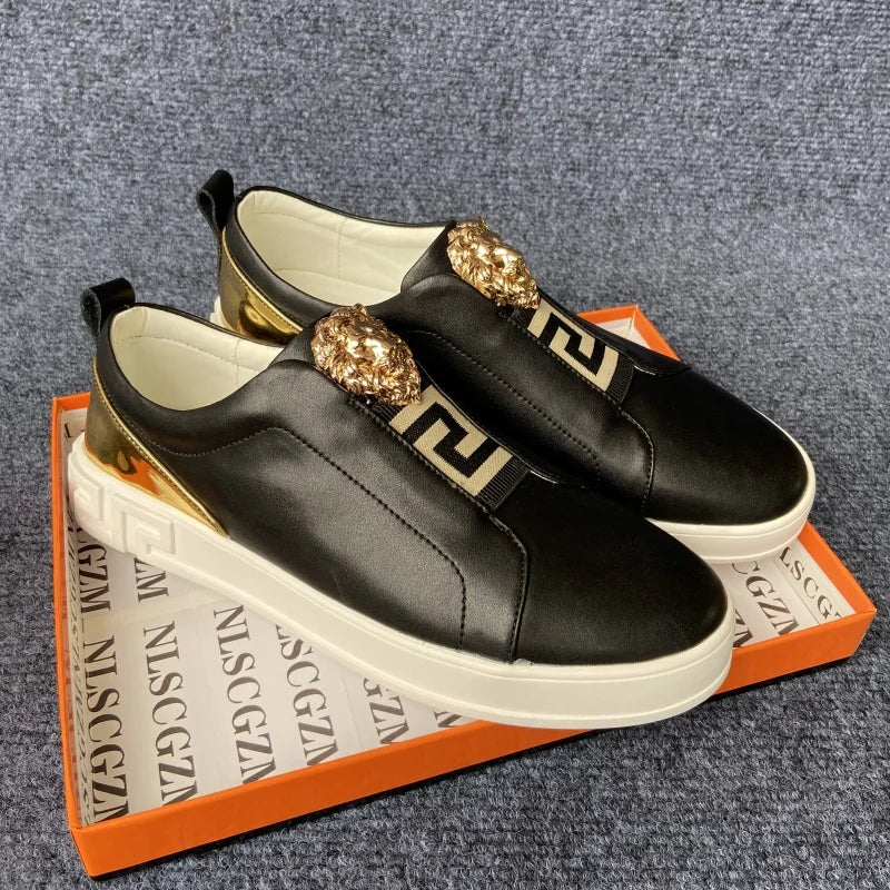 original shoes brand premium shoes for man high quality leather casual shoes for man designer white loafers sneakers skateboard