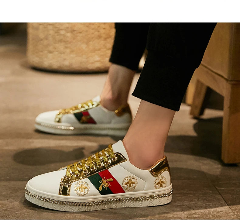 Fashion Casual Leather Shoes Men Women Luxury Brand Breathable Non Slip Outdoor Fitness Shoes Durable Comfort Top Quality Sports