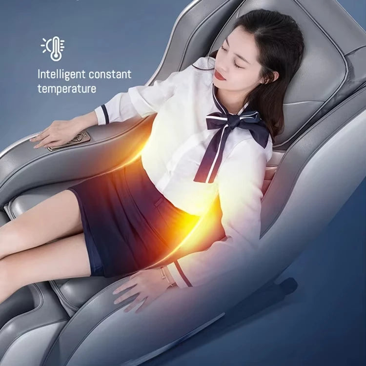 3D Shiatsu Zero Gravity Full Body Foldable Leather Massage Chair with Musical Function for Home and Office Use