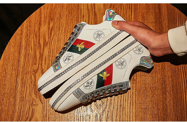 Fashion Casual Leather Shoes Men Women Luxury Brand Breathable Non Slip Outdoor Fitness Shoes Durable Comfort Top Quality Sports