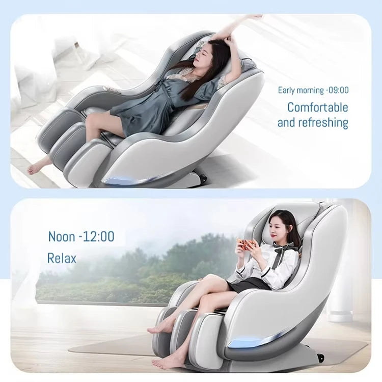 3D Shiatsu Zero Gravity Full Body Foldable Leather Massage Chair with Musical Function for Home and Office Use