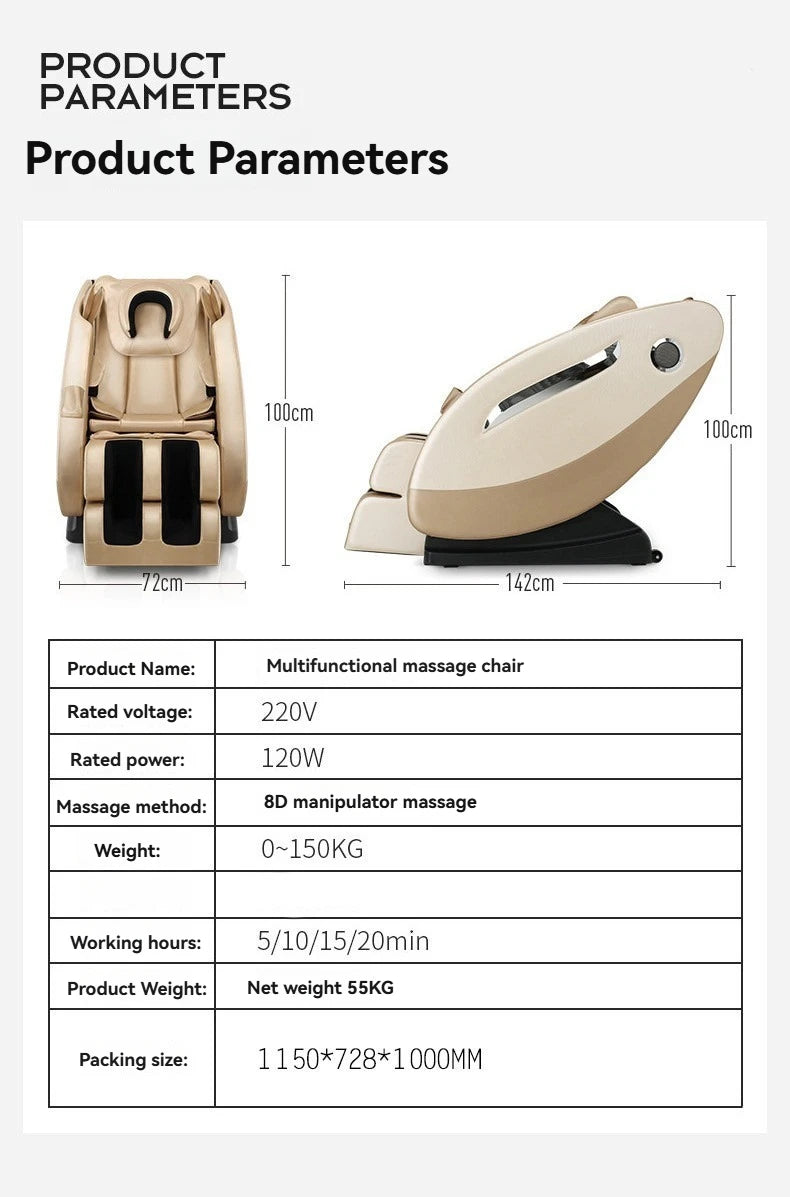 Zero Gravity Massage Chair, Fixed Point Technology with Full Body Music Spa | Luxury Electric Recliner Sofa 2026