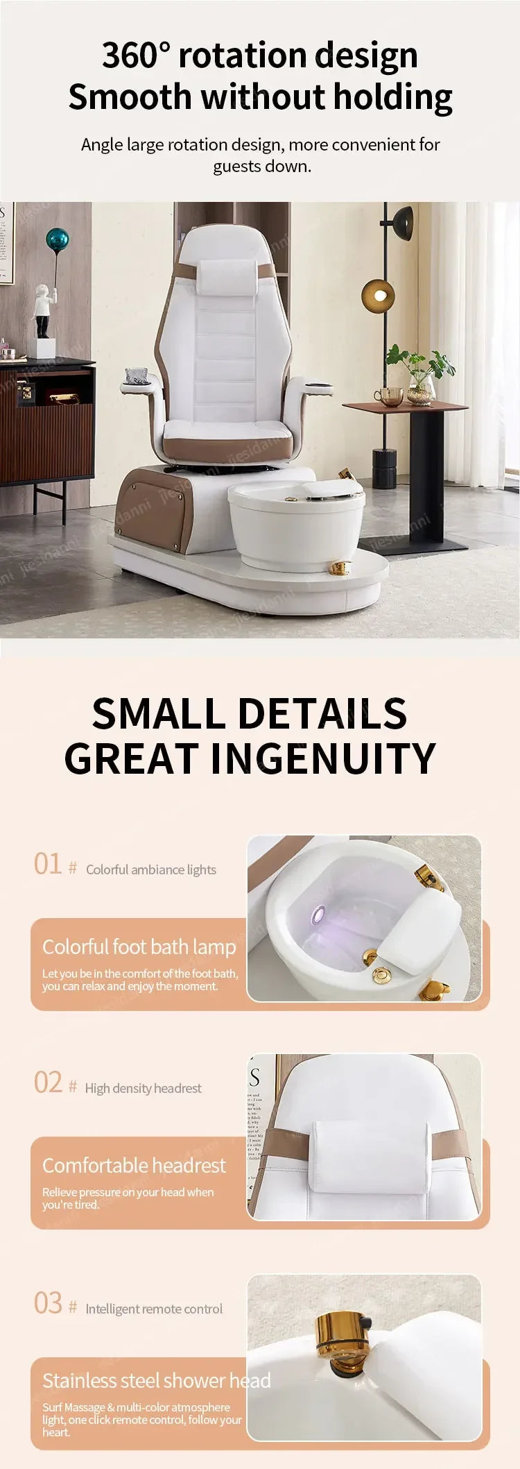 Sofa For Nail Salon, Foot Bath, Electric Foot Massage Chair, Exclusive Massage Beauty Salon Eyelashes And Feet