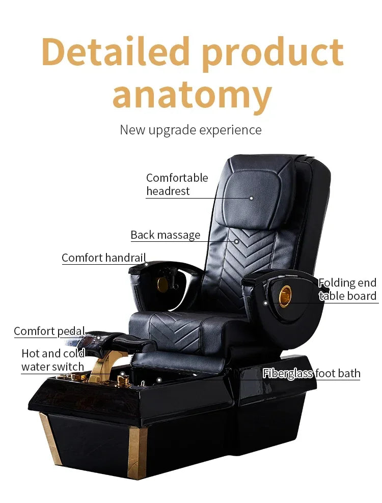 Salon Nail Electric Reclining Massage Manicure Foot Spa professional pedicure chair-9W