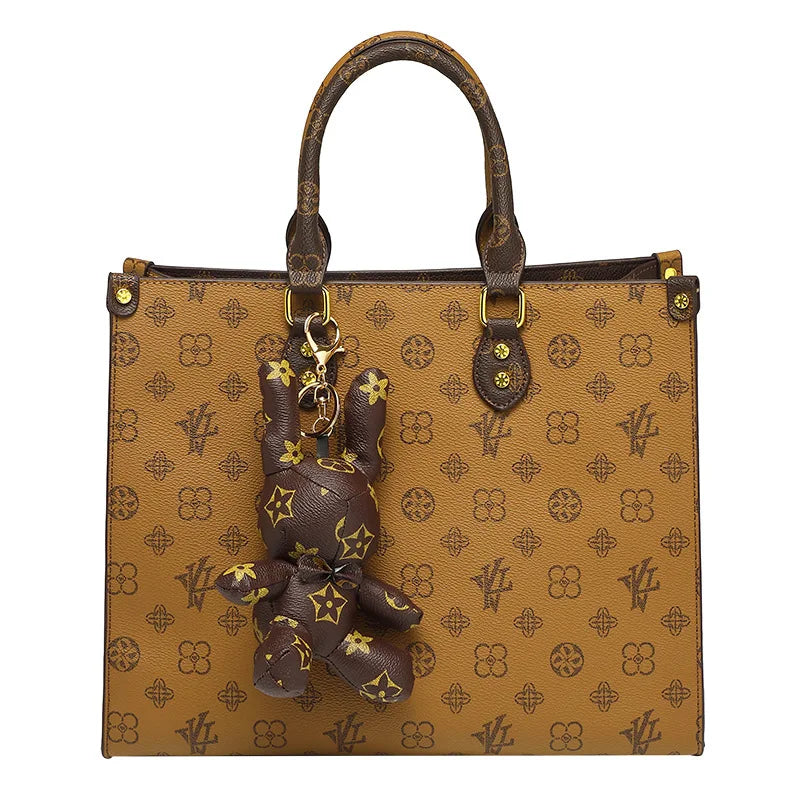 Hong Kong Genuine Leather Handbag Women's Hot Sale Of The Season New Summer Tote Bag Large Capacity Crossbody Bag for Daily Use