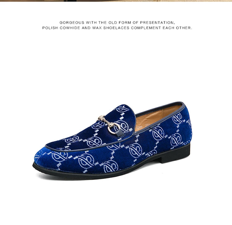 Hot Blue Men's Luxury Loafers Plus Size 47 Suede Leather Shoes For Men Designer Moccasins Slip-On Casual Dress Shoes Men Flats