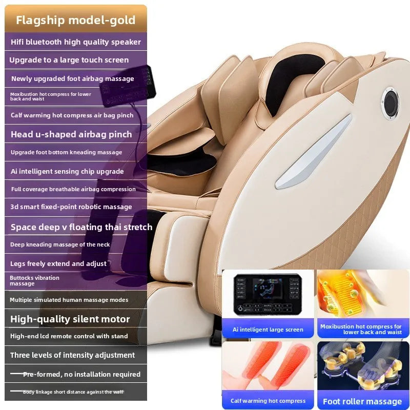 Smart Zero Gravity Space Capsule Massage Chair, Full Body Electric Automatic | Multi-Function Home Recliner