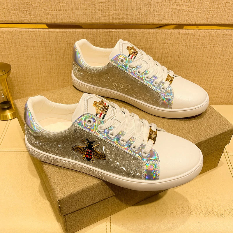 Genuine Leather Luxury Brand Shoes for Men Classic Embroidered Men Skateboard Shoes Designer Sport Shoes Men Zapatillas De Skate