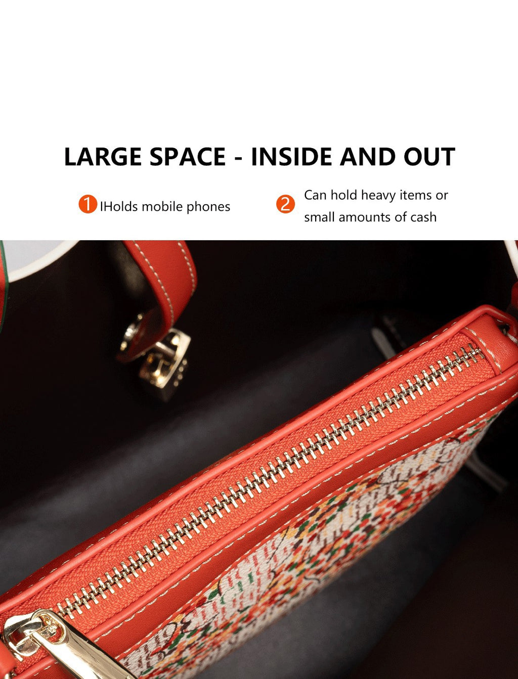 Fashion Design Exquisite Floral Printing Ladies Shoulder Bag Classic Printing Tote Bag Large Capacity Fashion Shopping Bag