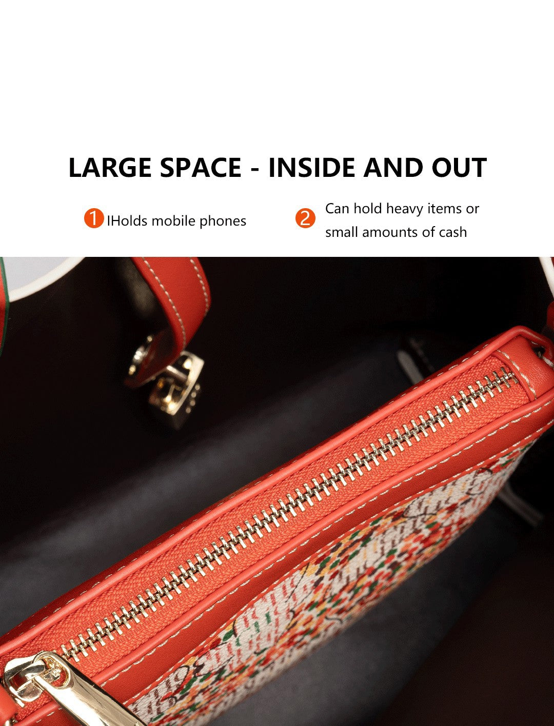 Fashion Design Exquisite Floral Printing Ladies Shoulder Bag Classic Printing Tote Bag Large Capacity Fashion Shopping Bag