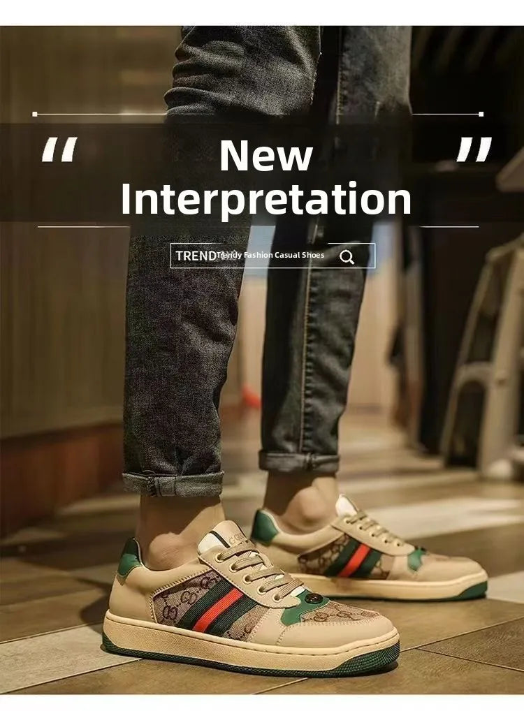 Men's Flat Bottom Casual Shoes Breathable Lightweight Trendy Student Summer New Arrival Sports Style Rubber Outsole Mesh Inner