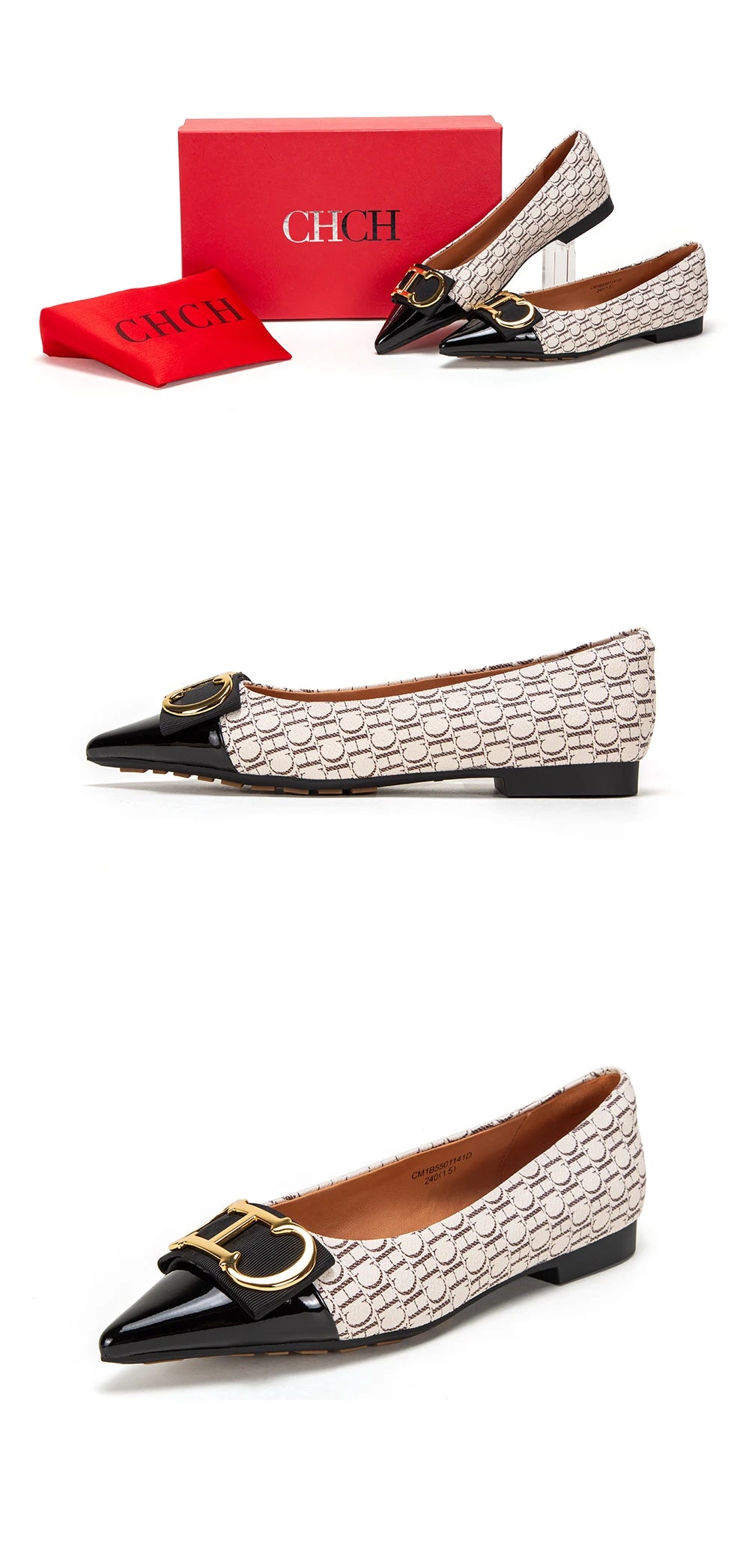 Spring Women's Casual Shoes Classic Style Fashion Letter Print Pointed Toe Daily Commuter Women's Flat Comfortable To Wear