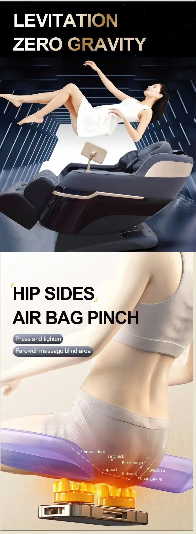 2026 NEW arrivals Massage Chair Zero Gravity Recliner Full Body Airbag Massage Sofa Touch Screen Office Chair 3 Years Warranty