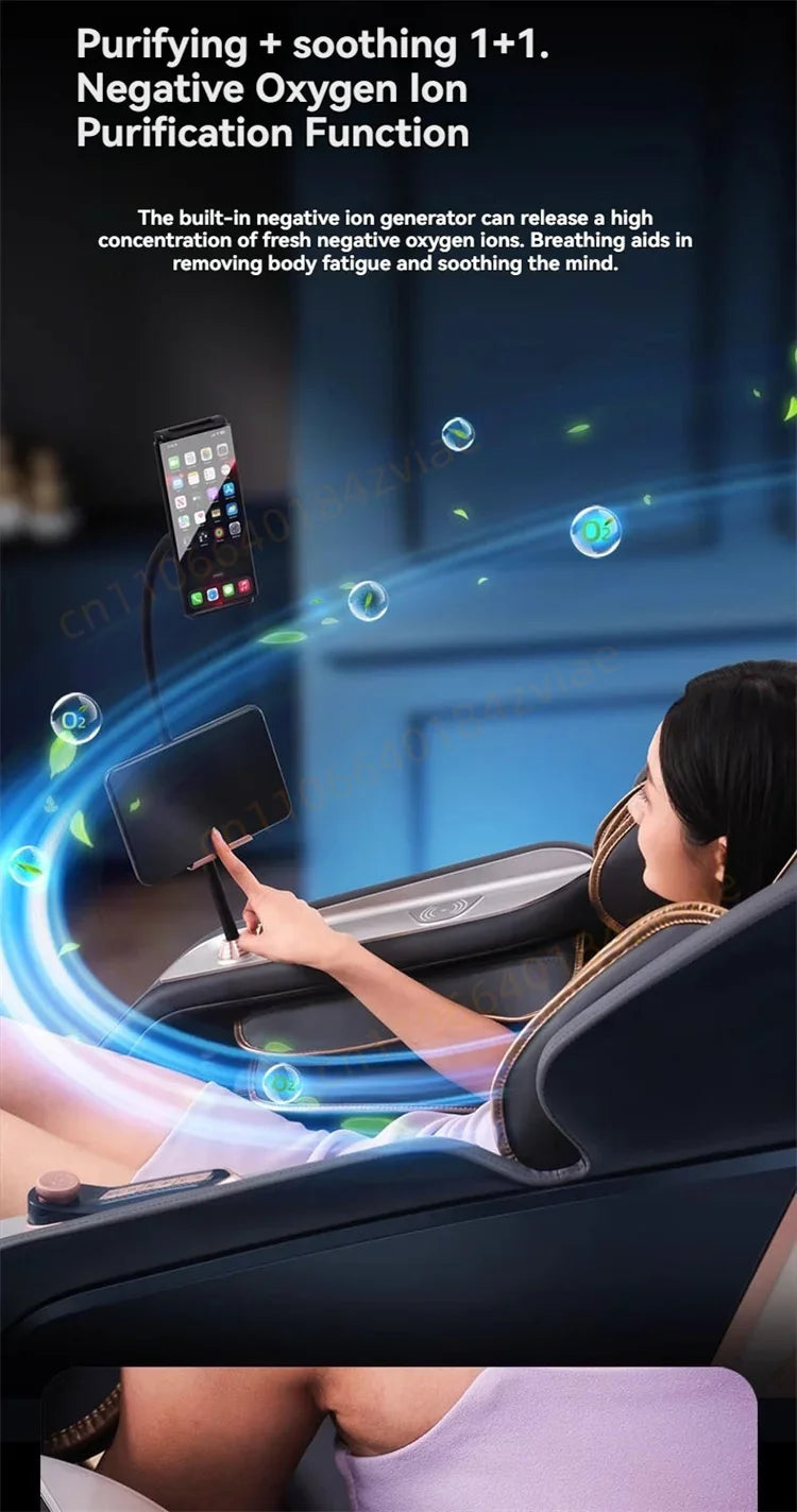 4D Daul Core Massage Chair Full Body with Health Detection Zero Gravity SL Track Deep Stretch Heated Smart Massage Chairs