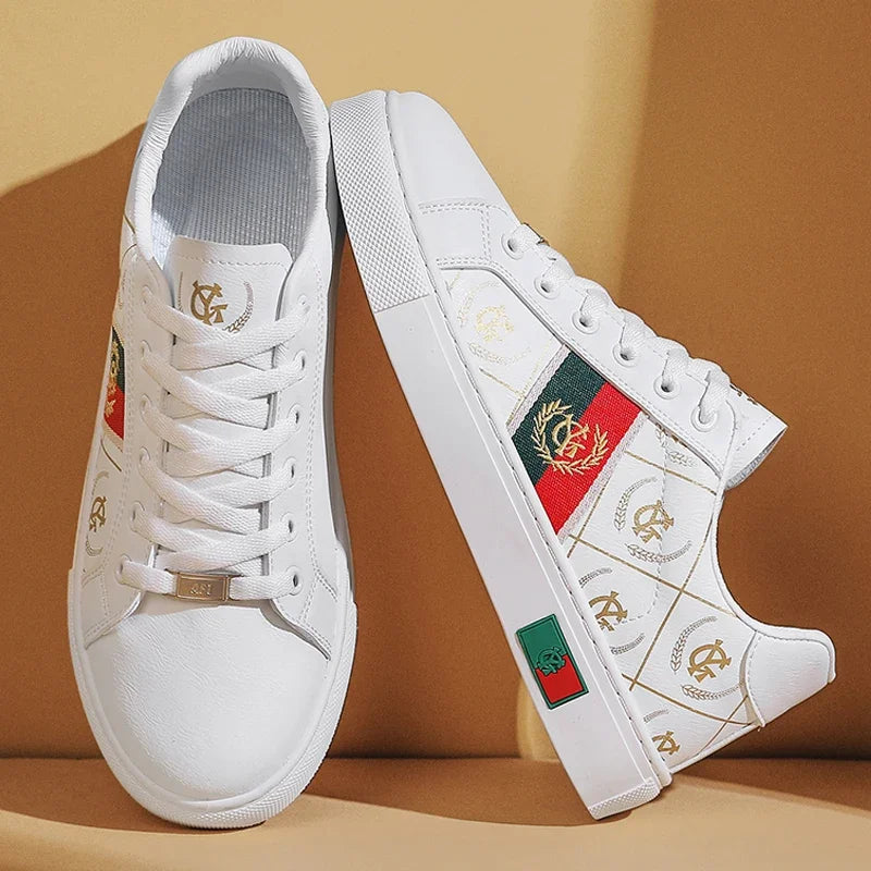 ELUVA Men Lightweight Sports Shoes Non Slip Walking Shoes Outdoor Skateboard Sneakers Comfortable Casual White Shoes For Man