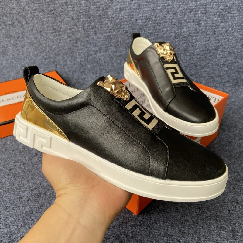 original shoes brand premium shoes for man high quality leather casual shoes for man designer white loafers sneakers skateboard