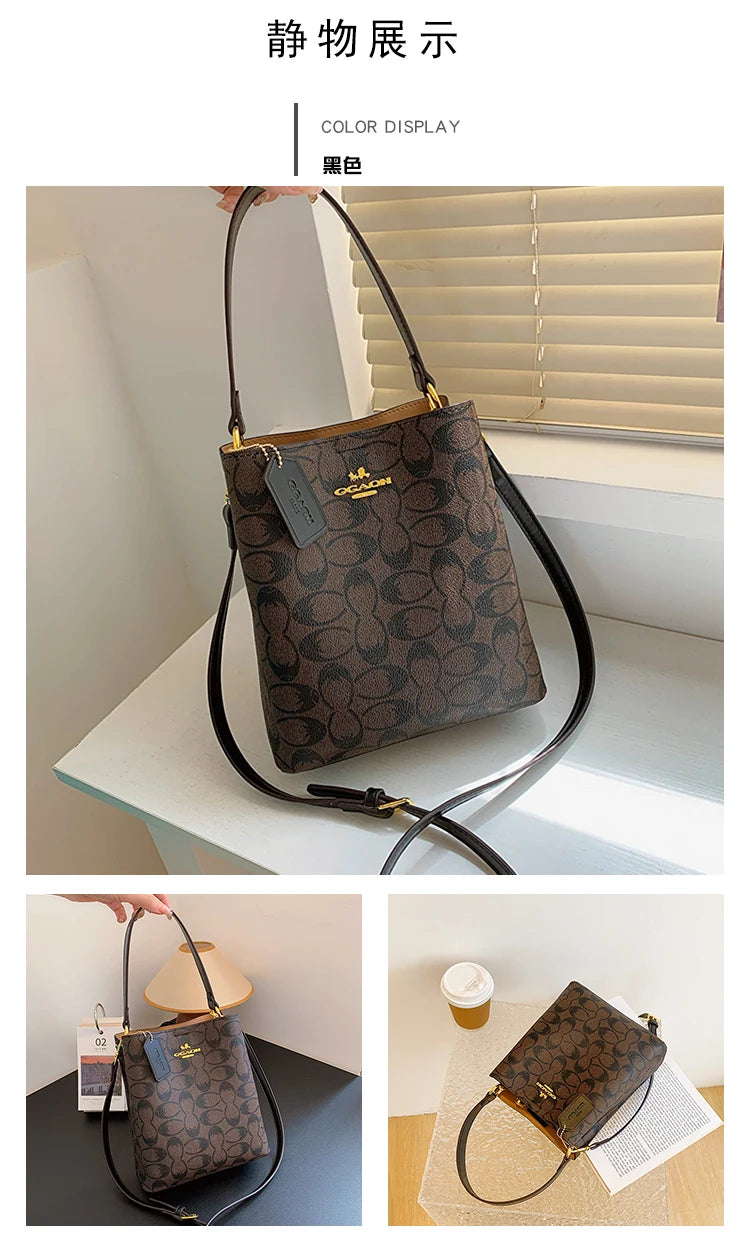 Elegant Women's Leather Shoulder Fashion Classic Tote Bag Luxury Designer Crossbody Handbag For Work And Casual