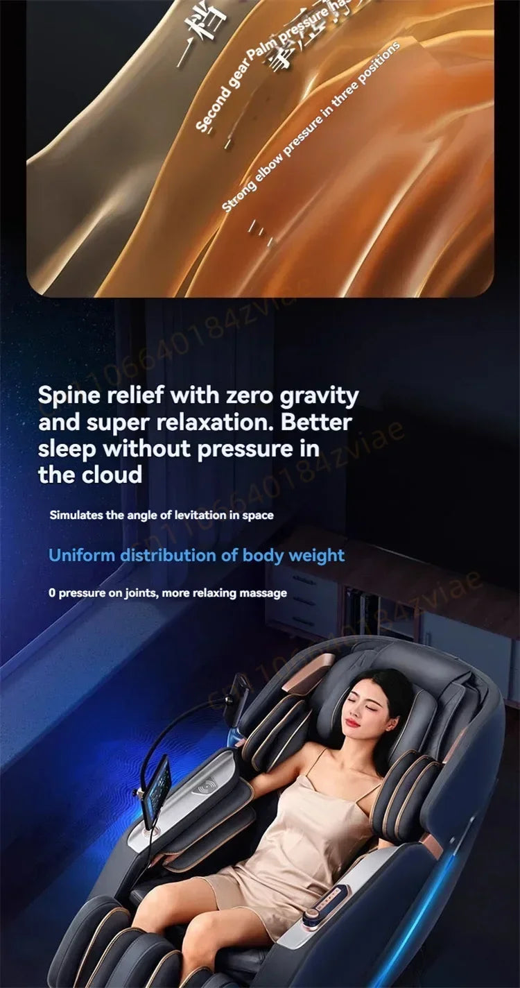 4D Daul Core Massage Chair Full Body with Health Detection Zero Gravity SL Track Deep Stretch Heated Smart Massage Chairs
