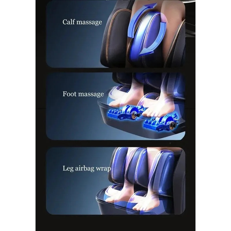 4D Daul Core Massage Chair Full Body with Health Detection Zero Gravity SL Track Deep Stretch Heated Smart Massage Chairs