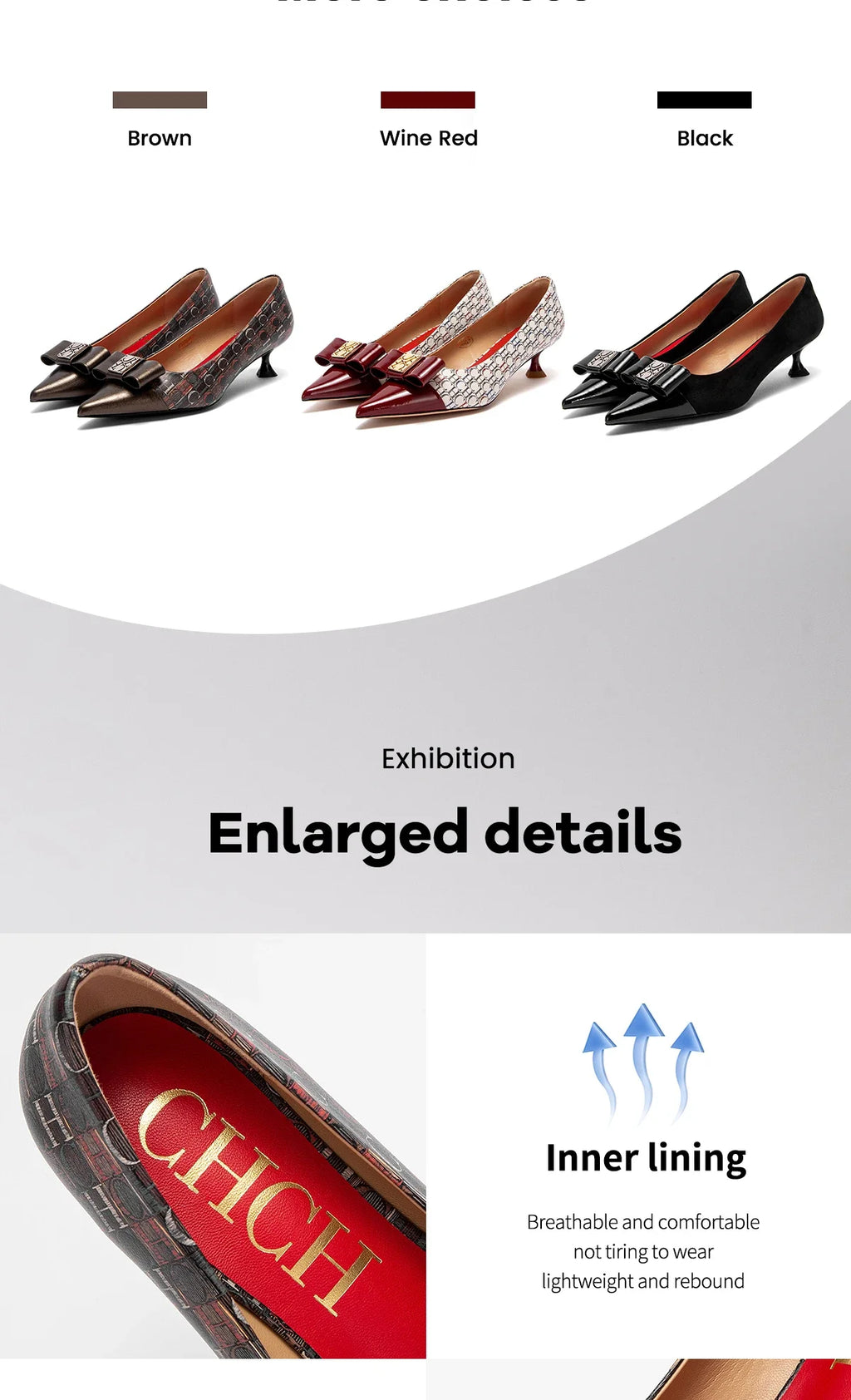 Classic Retro Pointed Toe Design Women's Strap Heel Single Shoes Fashion New Comfortable Versatile Letters Printed
